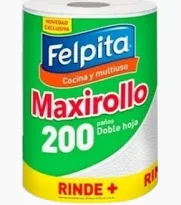 ROLLO COCINA FELPITA X 200 paños    PACK X 12 u