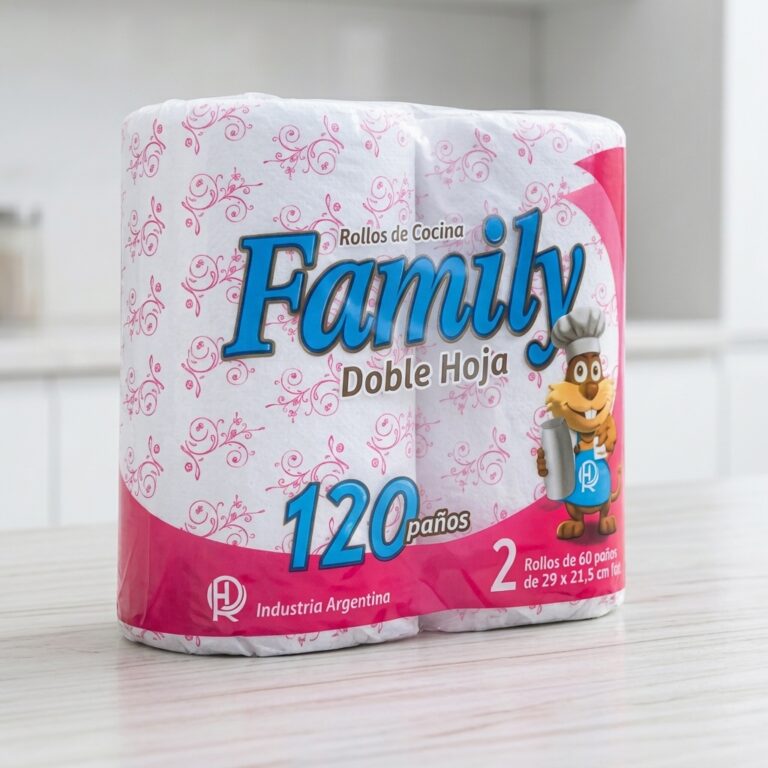 ROLLO COCINA FAMILY   2 X 60 paños  PACK X 12u